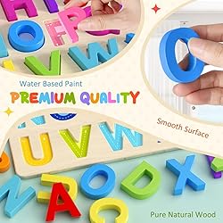Zeoddler Alphabet Puzzles, Wooden Puzzles for