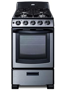 Summit 20 Inch Gas Freestanding Range in Stainless Steel
