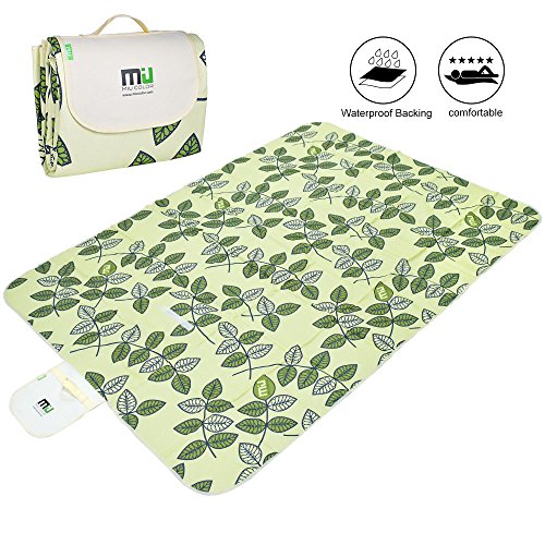 Large foldable picnic blanket waterproof beach 78"…