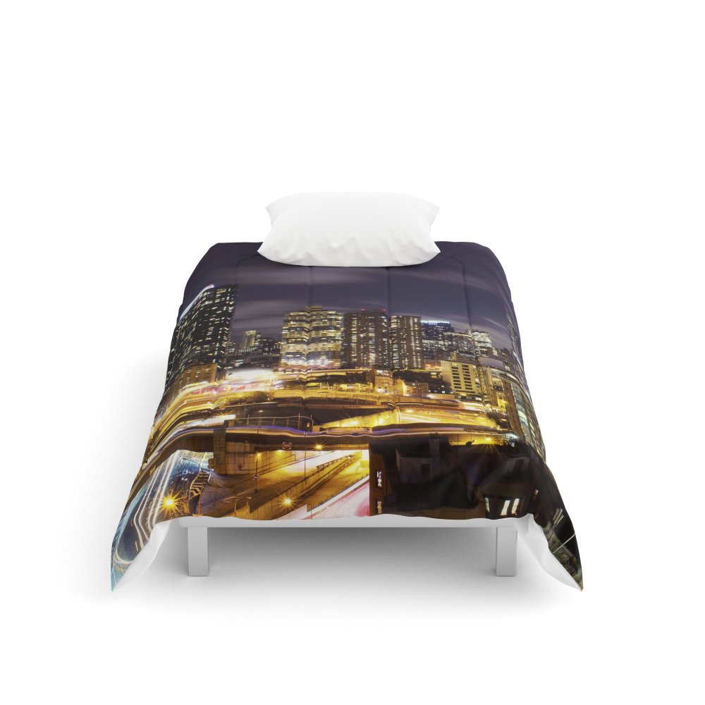 New Society6 It S Night In New York City Comforters Twin 68 X 88