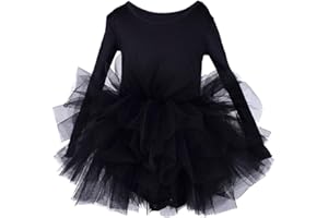 Tutu.kk Girls' Camisole Dance Tutu Leotard with Fluffy 4-Layers Ballet Dress for Ballerina (12 Months - 7 Years)