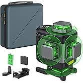 Fanttik D16 APEX Professional Laser Level 4 x 360°, 16 Lines Self-Leveling Cross Line Laser with LED Screen for Construction, 5200 mAh Battery Rechargeable, Magnetic Support and Shoulder Bag