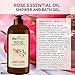 Biofinest Rose Essential Oil Shower Gel - Aromatherapy Luxury Spa Gift Set - Natural Fragrance Body Wash - Organic Moisturizing Bubble Bath - Paraben Sulfate Free - For Dry Skin Acne Women Men Kids