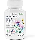 TODICAMP Liver Health with Milk Thistle, Artichoke Extract, Choline - Advanced Liver Detox Capsules for Liver Cleanse (Liver Support Capsules (Unflavored))
