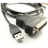 Usangreen Silabs CP2102 USB RS232 Serial Printer Adapter Cable to DB25 for Bar Code Printer Scanner (180CM)