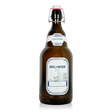 Bielmeier 040030 Bierflaschen, 2 L, 6 Stück, 12 bar, inklusive Etiketten aufklebbar