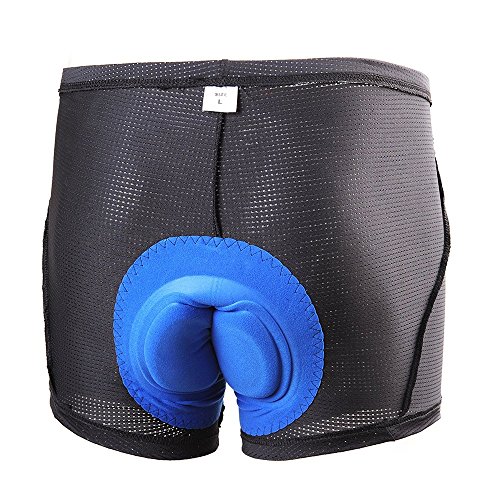 ZHX Thick 3D Gel Padded Cushion Bike Bicycle Cycling Underwear Sports Shorts Summer Men's Breathable Outdoor Riding Pants Blue L
