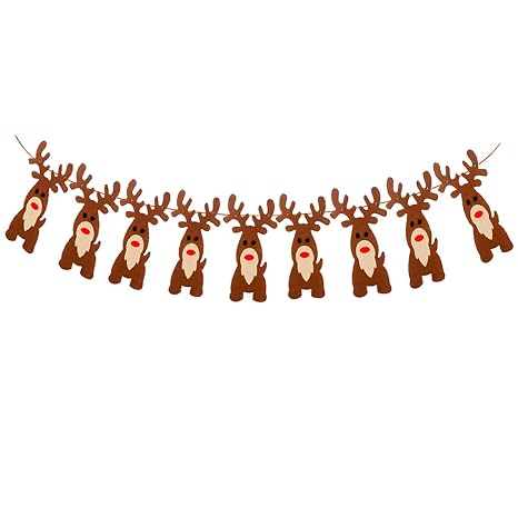 Buy Tendycoco Merry Christmas Banner Elk Party Fireplace Garland
