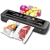 MegaWise Powerful and Compact Vacuum Sealer Machine One-Touch Automatic Food Sealer