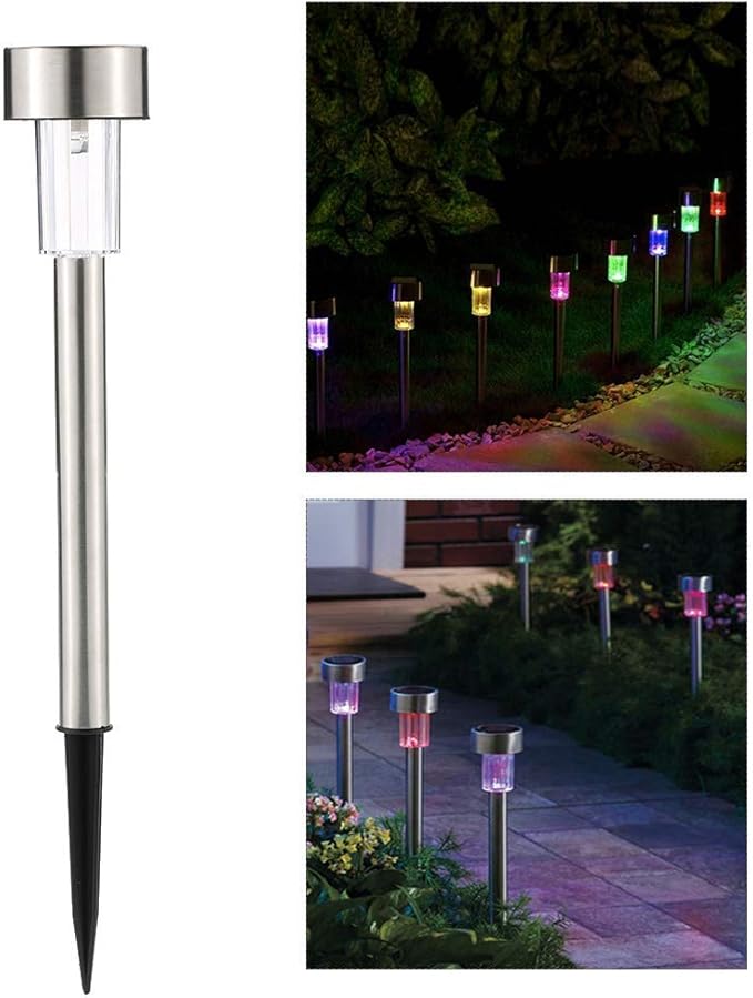 Solarbetriebene LED-Rasen-Licht Edelstahl-Garten-Landschaftslampen mit