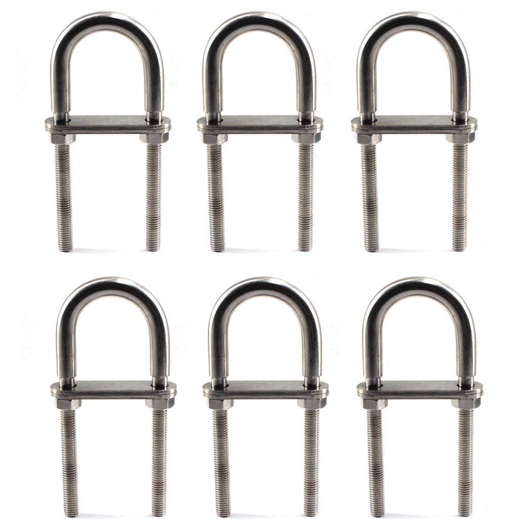 M5x78 U Bolt 304 Stainless steel Tie Down U Bolt (Pack of 6)