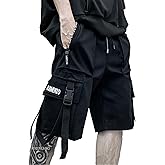 XYXIONGMAO Men's Joggers Techwear Black Hip Hop Cargo Shorts Streetwear Sweatpants Cargo Pants for Men