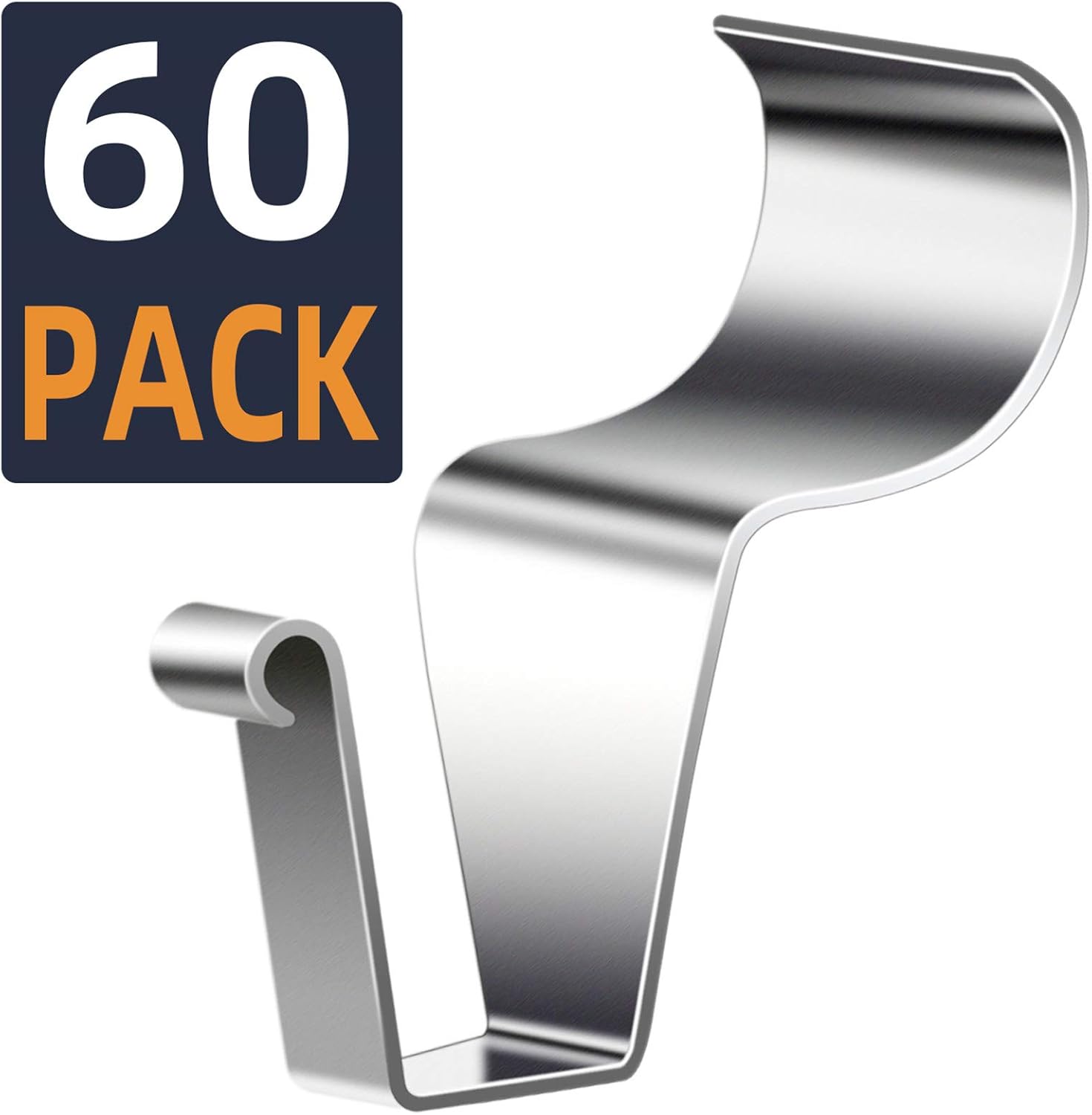 Vinyl Siding Hooks for Hanging [60 Pack], No-Drilling Needed Hangers for Vinyl Siding, Low Profile Heavy Duty Stainless Steel Vinyl Siding Hooks Clips for Exterior Decor Wreath Tool Lights Hanging