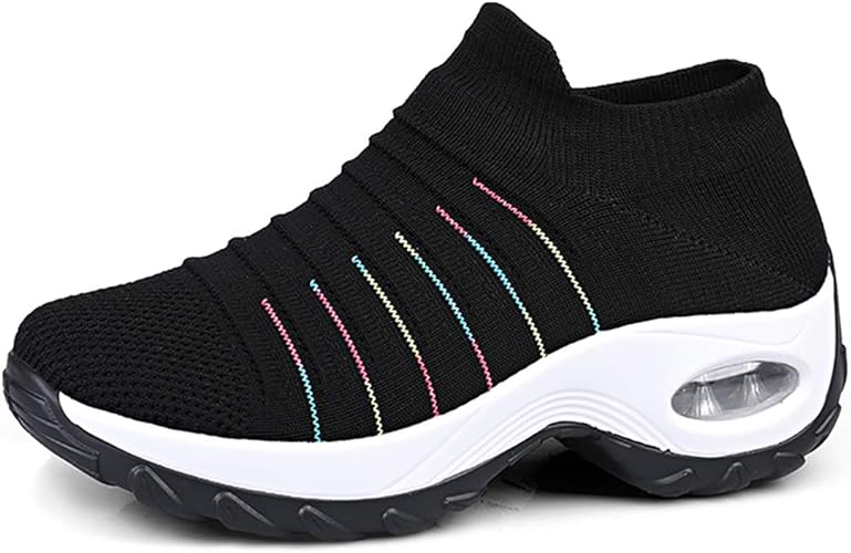 mesh cushioned running casual platform shoes