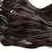 Wrap Around Synthetic Ponytail One Piece Heat Resistant Magic Paste Pony Tail Long Wavy Curly Soft Silky for Women Lady Girls 17'' / 17 inch (dark brown)