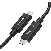 SABRENT Thunderbolt 4 Cable, 2M, 100W PD, 8K, 40Gbps (CB-T4M2) | Certified TB4; 100W PD; 8K DisplayPort 1.4; 40Gbps; USB4/3; E-Marker; MacBook/iPad/PC