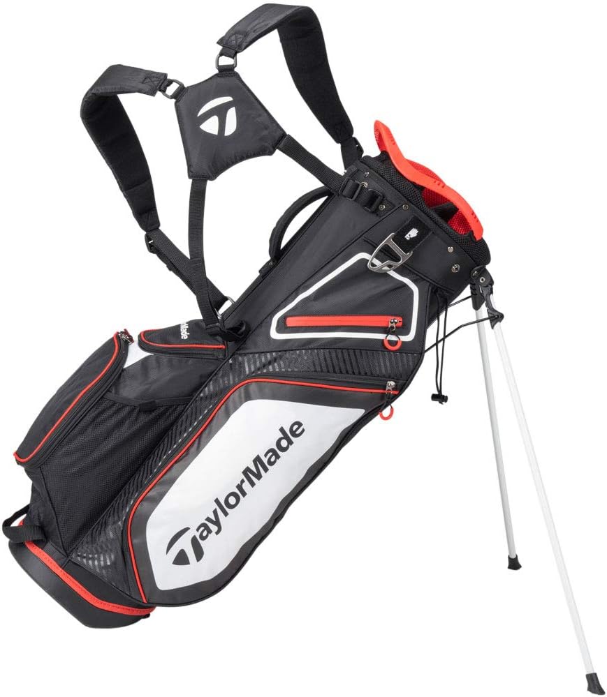TaylorMade Stand 8.0 Bag, Black/White/Red : Sports & Outdoors