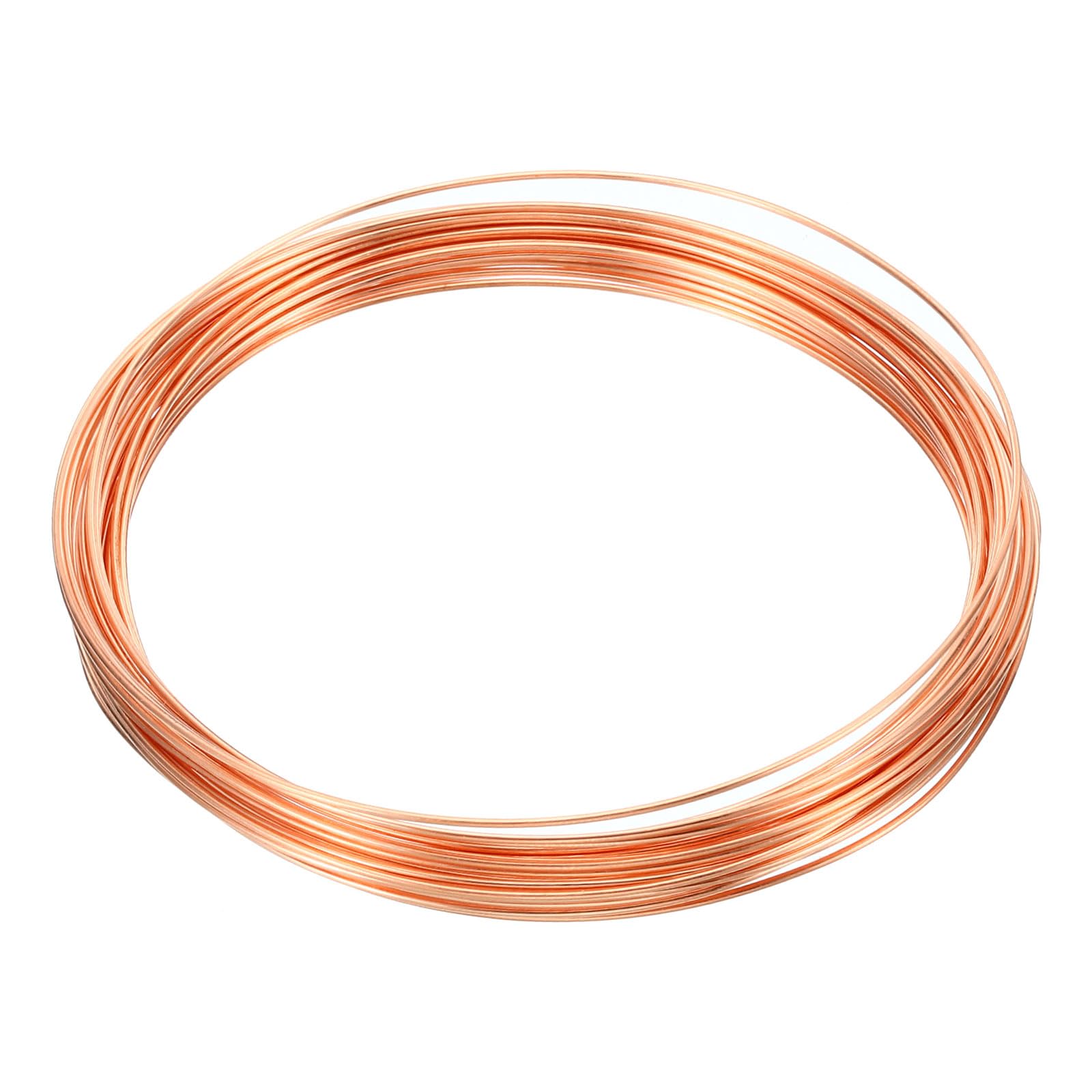 PATIKIL 99.9% Soft Copper Wire, 1Pcs 20Gauge/0.8mm Diameter 7m/22.96ft Spool Pure Copper Craft Wire for Jewelry Making Beading Garden Plants