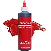 Chefmaster Super Red Liqua-Gel&reg; Food Coloring | Vibrant Color | Professional-Grade Dye for Icing, Frosting, Fondant | Baking &amp; Decorating | Fade-Resistant | Easy-to-Use | Made in USA | 10.5 oz