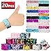 SCIONE Mermaid Slap Bracelets 20 Pack Party Favors Kids Christmas School Classroom Prizes Girls Dance Birthday Party Pack Flip Sequin