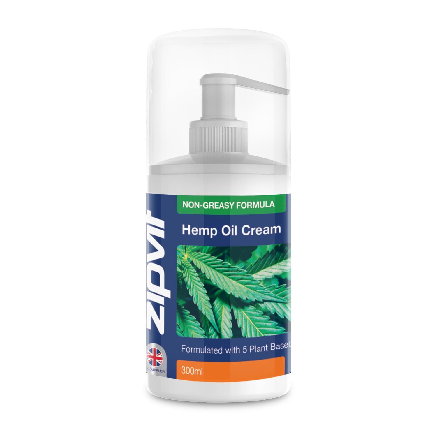 Zipvit Natural Hemp Massage Cream for Back, Muscles, Feet, Knees, Neck & Shoulders, 300ml