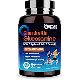 NATURE TARGET Glucosamine Chondroitin MSM, Shellfish Free, 120 Capsules | Joint Support Supplement for Men &amp;Women, Turmeric Boswellia, Hyaluronic Acid, Collagen, Calium for Cartilage and Bone Health