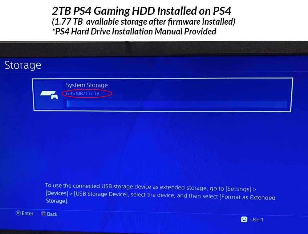 Toshiba 2TB 5400RPM 128MB Cache SATA 6.0Gb/s 2.5inch PS4 Gaming Hard Drive - 3 Year Warranty (Renewed)