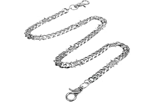 Biker Wallet Chain Heavy Duty for Men - Stainless Steel Pocket Chain with Round Clasp, Punk Jeans Accessories & Motorcycle Cl