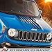AlphaVinyl Jeep Renegade Hood Decal USA Distressed Flag Blackout trailhawk Style Matte Black Finish fits 2015+ Comes with Free Install kit