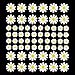 Graceme Car Rearview Mirror Window Body Bumper Light Eyebrow Fuel Tank Cap Decal Sticker Scratch Cover Daisy Flower