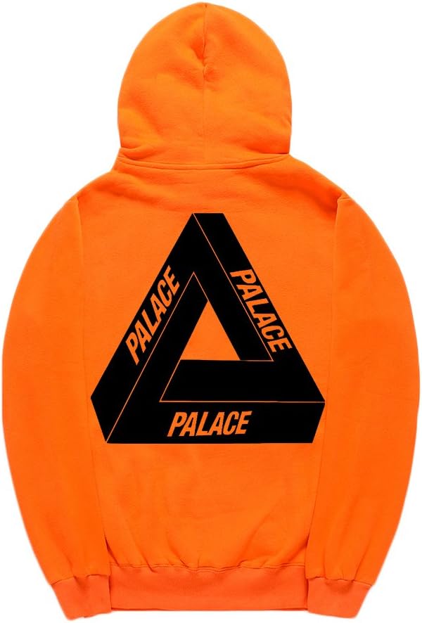 Street Fashion Bright Color Triangle Logo Hooded Sweatshirt