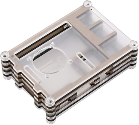 Caja de Caja de acrílico Transparente de 1 Capa de 9 Capas para Raspberry Pi 2 () Jasnyfall