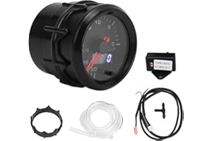 Aramox Digital Car Vacuum Gauge Meter, 52mm ABS Display, 0-30 in.HG Pointer, DC12V Vehicle Compatible