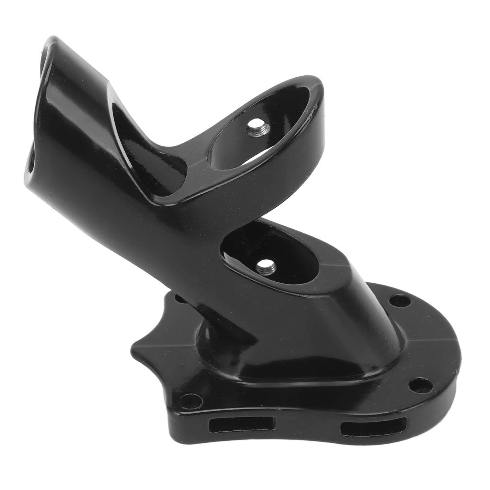 aqxreight Flag Bracket Adjustable 45 Degree Aluminum Alloy Strong Rustproof 3 Hole Flag Pole Holder Bracket for Most Occasions (Black)