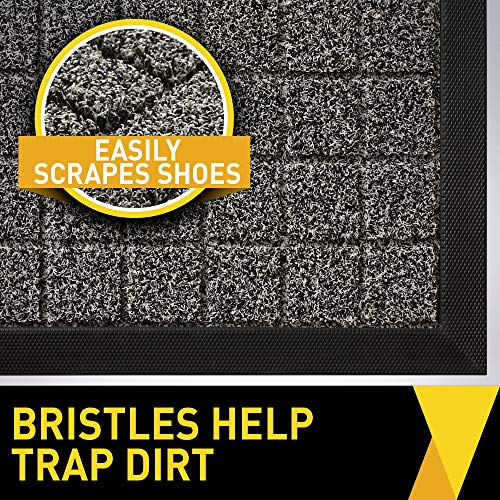 GRIP MASTER Durable All-Natural Rubber Doormats, 35x23, Waterproof Boot Scraper Mats, Heavy Duty Indoor Outdoor Large Size Door Mat for Winter Snow, Low-Profile Easy Clean, Brown Must Love Dogs - Thumbnail 2