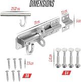 ZAVIA Brenton Bolt Sliding Door Lock 8 Inch Zinc Plate Patio Gate Latch Silver view 4