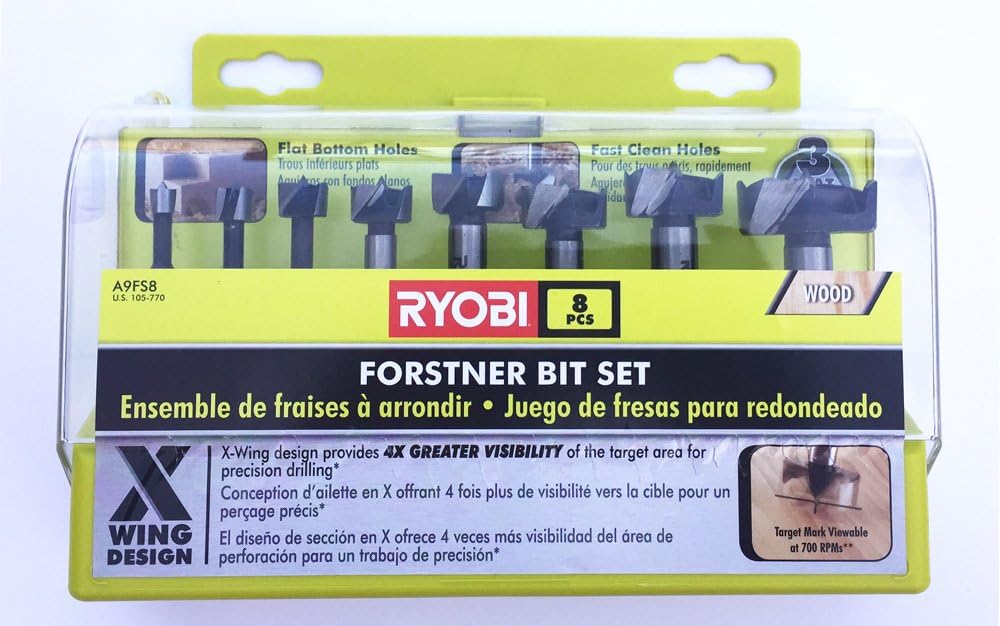 Ryobi A9FS8 8Piece Forstner Bit Set