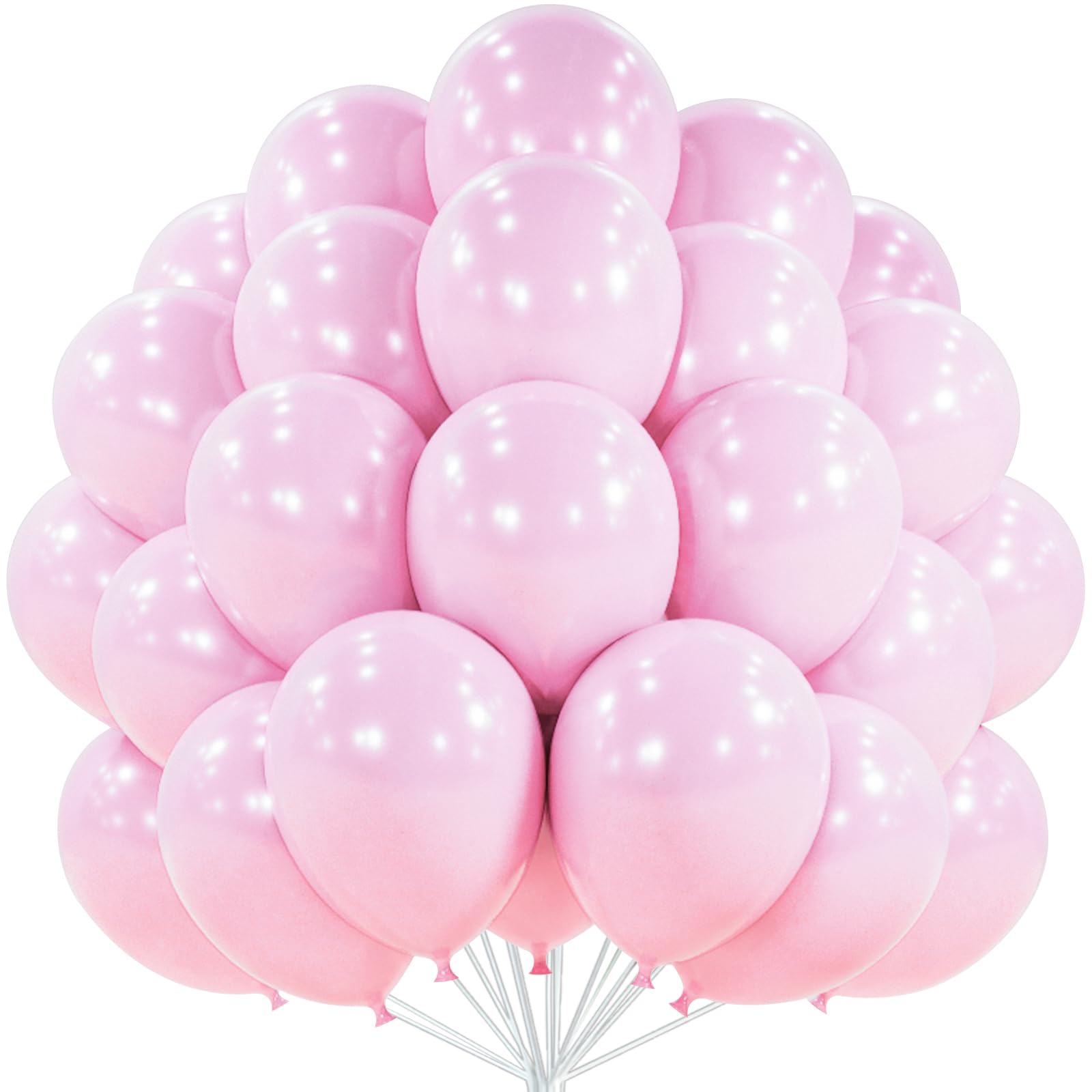 Photo 1 of PartyWoo Light Pink Balloons 50 pcs 12 Inch Pearl Pastel Baby Pale Pink Latex Helium Balloons for Baby Shower Gender Reveal Valentine's Day Wedding Princess Birthday Party Decorations Pink-Z29