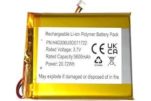 5600mAh 3.7v Rechargeable Battery Replacement for HelloBaby HB6588 Video Baby Monitor