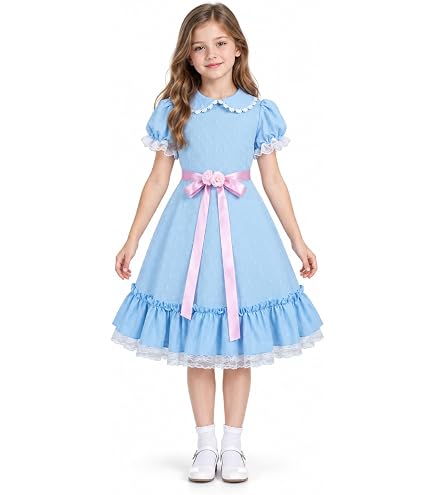 the shining blue dress hahomin Twins Costume Shining Grady Twins Dresses Puff Sleeve Lolita Dress for Women Adult (Blue, Medium) : Clothing, Shoes & Jewelry This is a vintage