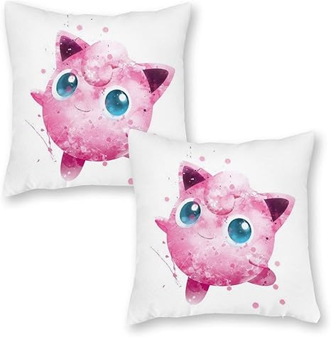 Amazon Co Jp ポケモン プリン 2 二枚セット クッションカバー 枕カバー 装飾枕カバー 抱き枕カバー 座布団カバー キャンバス アニメ ４５ ４５cm ホーム キッチン