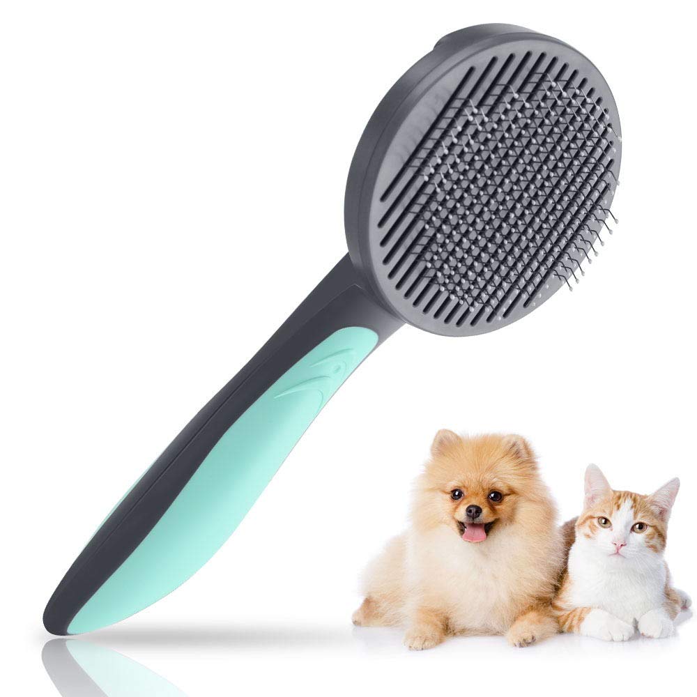 SZRWD Dog Brush, Cat Brush, Pet Hair Brush, Stainless Steel Comb and Environmental Protection Handle, Universal for Cats and Dogs, Easy to Remove Hair