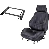 Procar Rally Series 80-1000-51L Driver Seat, Frame, Slider and Mount | Integrated Slider And Steel Mount System, One Touch Recline Mechanism, Forward Tilt For Rear Seat Access