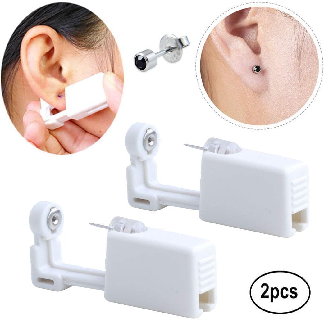 Ear Piercing Gun Earring Disposable Ear Stud Gun Sterile No Pain Ear Piercing Gun 2 Pack (225)