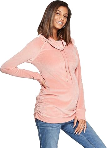 maternity cowl neck sweatshirt