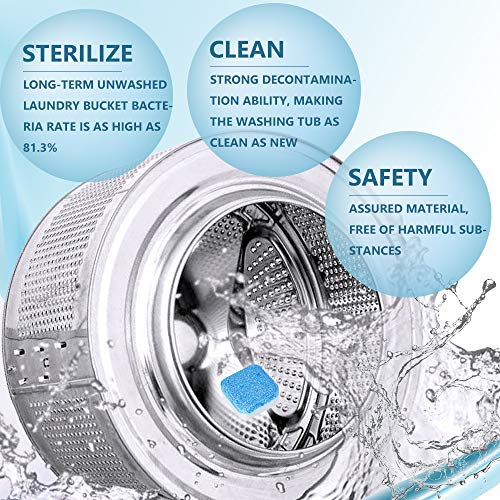 30 Pieces Washing Machine Cleaner, Cleaning deep Remover, Solid Washing Machine Cleaner with Triple decontamination Function, Comprehensive Decontamination for Bathroom Kitchen
