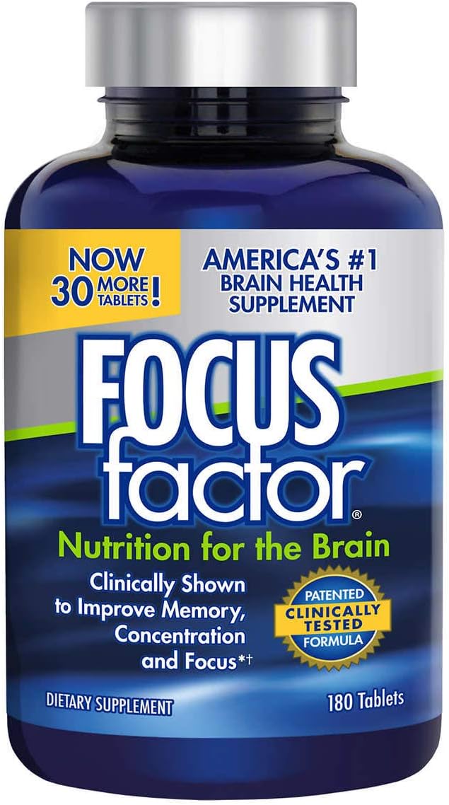 Evaxo Nutrition for The Brain Dietary Supplement, 180 Tablets Clinically Shown to Improve Memory, Concentration and Focus .#B