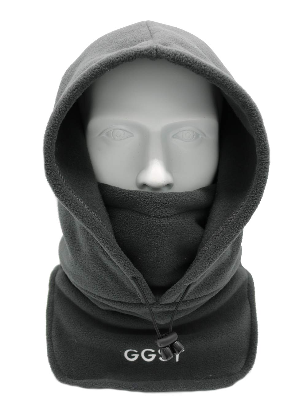 GG ST Balaclava Windproof Ski Mask Winter Thermal Fleece Hood Heavyweight Neck Warmer Snood Outdoor Sports Face Covers Hat for Men & Women Gray
