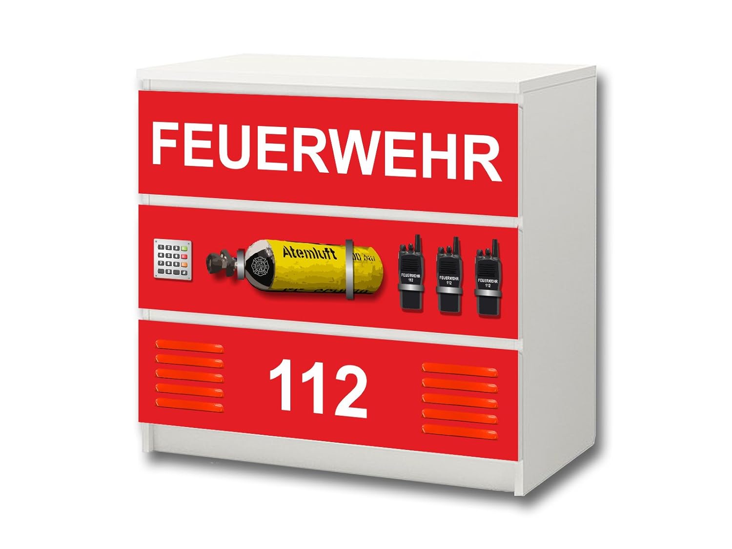 Bomberos pegatina de muebles | M3K20 | Pegatinas adecuadas para ...