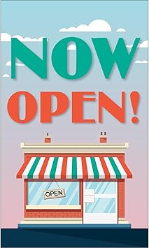 Amazon Com Half Price Banners Now Open Vinyl Banner Indoor